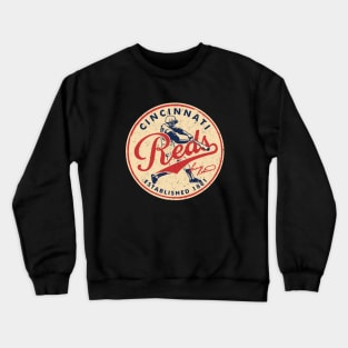 Throwback Cincinnati Reds 2 by Buck Tee Crewneck Sweatshirt